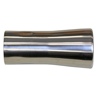 Walker® - Steel Pencil Style Round Straight Cut Clamp-On Single-Wall Buffed and Polished Exhaust Tip