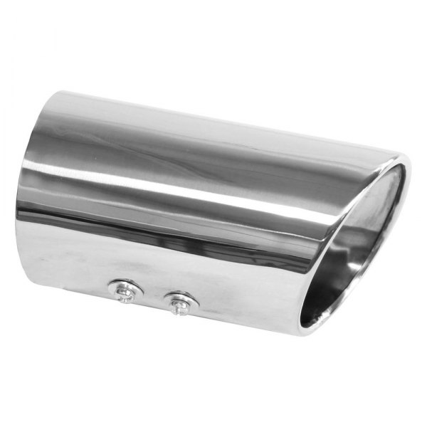 Walker® - Passenger Side Steel Round Angle Cut Chrome Exhaust Tip