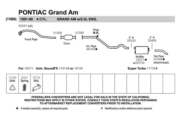 Walker® 31369 - Fiber and Metal Laminate 3-Bolt Exhaust Manifold