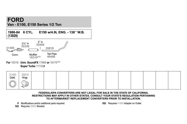 Walke Exhaust 18319 - SoundFX Diect Fit Exhaust Muffle 2