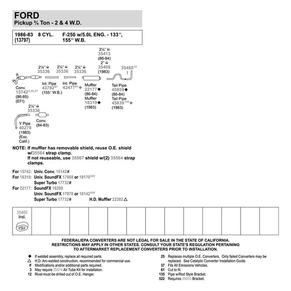 Walker® 40279 - Aluminized Steel Exhaust Y-Pipe