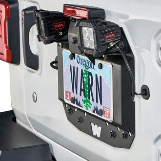 WARN® - Black Powder Coat Spare Tire Carrier Delete Plate
