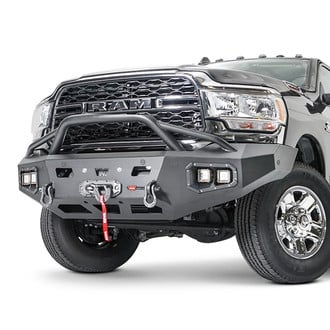WARN® - Ascent HD Full Width Black Front Winch HD Bumper with Pre-Runner