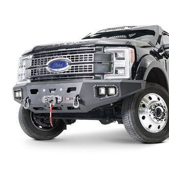 WARN® - Ascent HD Full Width Black Front Winch HD Bumper