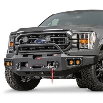 WARN® - Ascent Full Width Black Front Winch HD Bumper