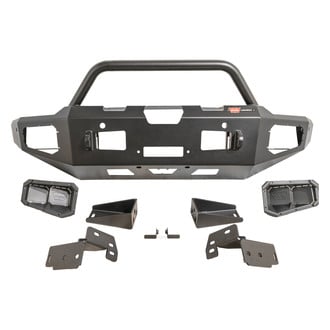 WARN® - Ascent Full Width Black Front Winch HD Bumper with Pre-Runner