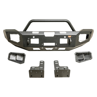 WARN® - Ascent Full Width Black Front Winch HD Bumper with Pre-Runner
