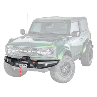 WARN® - Elite Series Full Width Black Front Winch HD Bumper