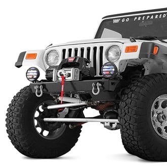 WARN® - Rock Crawler Stubby Black Front Winch HD Bumper