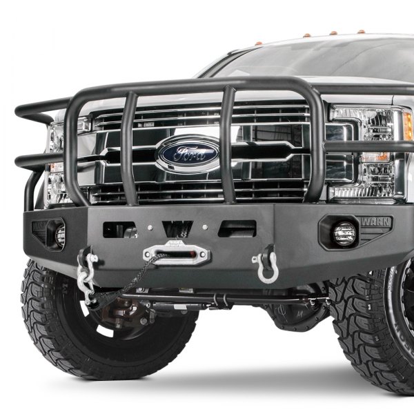 WARN® Ford F250 2019 Full Width Black Front Winch HD Bumper with