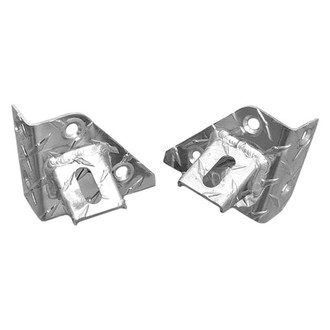 Warrior® - Auxiliary Polished Diamond Plate Aluminum A-Pillar Mounts