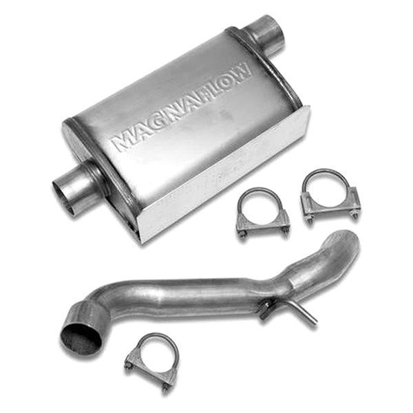 Warrior® - Stainless Steel Off-Road Axle-Back Exhaust System, Jeep Wrangler