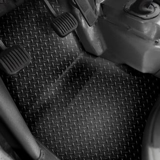 Warrior® - 1st Row Black Diamond Plate Floor Mats