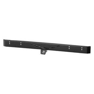 Warrior® - Standard Full Width Black Powder Coated Front HD Bumper with Receiver Hitch
