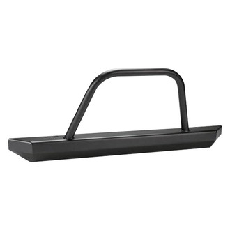 Warrior® - Rock Crawler Stubby Black Powder Coated Front HD Bumper with Hoop