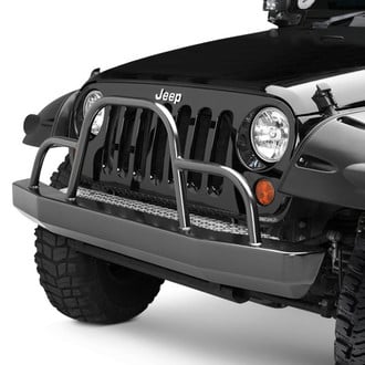 Warrior® - Rock Crawler Full Width Front HD Bumper with Brush Guard