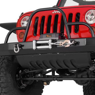 Warrior® - Rock Crawler Full Width Front Winch HD Bumper with Brush Guard