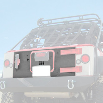 Warrior® - Heavy Duty Aluminum Raw Center Tailgate Cover with Cut Out for 3rd Brake Light