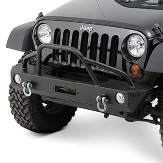 Warrior® - Mid Width Front Winch HD Bumper with Brush Guard