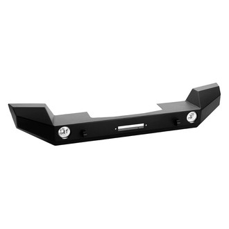Warrior® - Full Width Black Powder Coated Front Winch HD Bumper