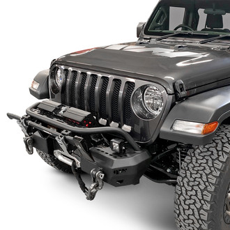 Warrior® - MOD Series Stubby Front Winch HD Bumper with Pre-Runner