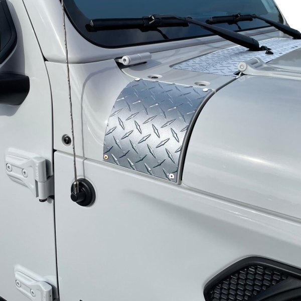 Warrior® - Diamond Plate Aluminum Outer Hood Cowling Covers