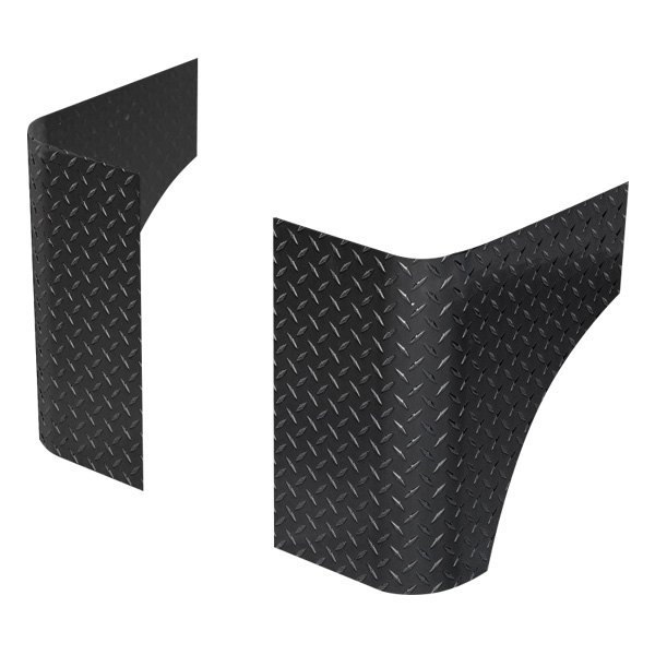 Warrior® - Black Diamond Plate Aluminum Rear Corners w/o Fender Cut Out