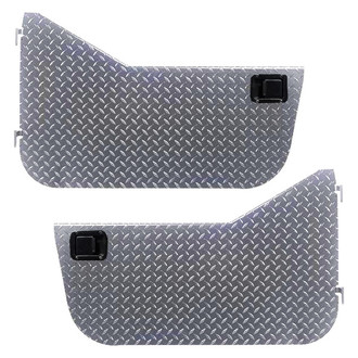 Warrior® - Diamond Plate Front Half Doors with Rotary Style Paddle