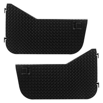 Warrior® - Black Diamond Plate Front Half Doors with Rotary Style Paddle