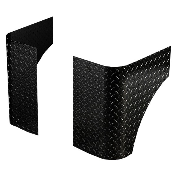 Warrior® - Black Diamond Plate Aluminum Rear Corners