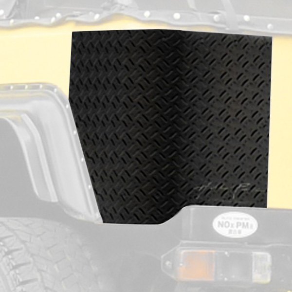 Warrior® - Black Diamond Plate Aluminum Rear Full Side Corners