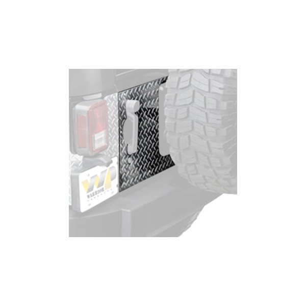 Warrior® - Diamond Plate Aluminum Inner and Outer Tailgate Cover with Center Cover