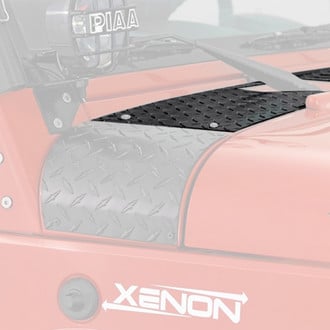 Warrior® - Black Diamond Plate Center Hood Cowling Cover