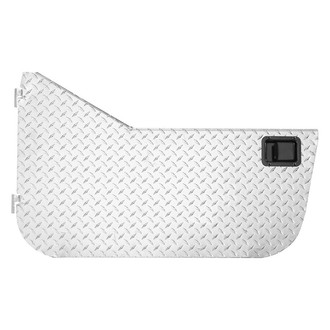 Warrior® - Diamond Plate Rear Half Doors with Rotary Style Paddle