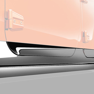 Warrior® - Polished Side Plates with Front Cut Out and 5" Lower Factory Door Plates