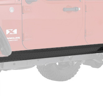 Warrior® - Black Diamond Plate Side Plates with Front Cut Out