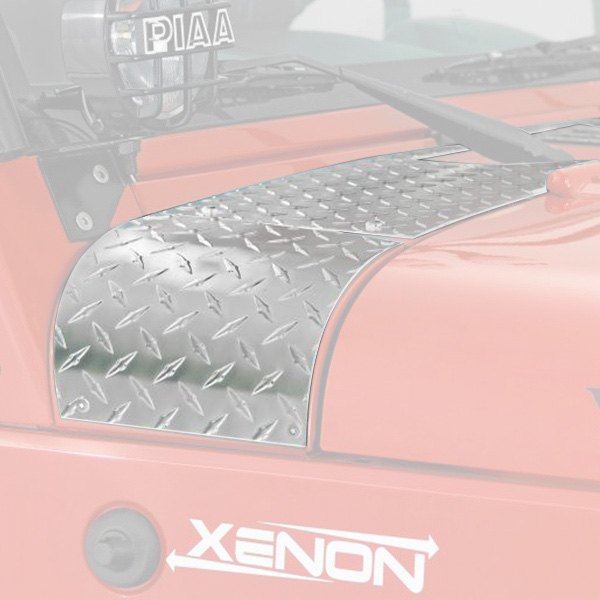 Warrior® - Diamond Plate Outer Hood Cowling Covers