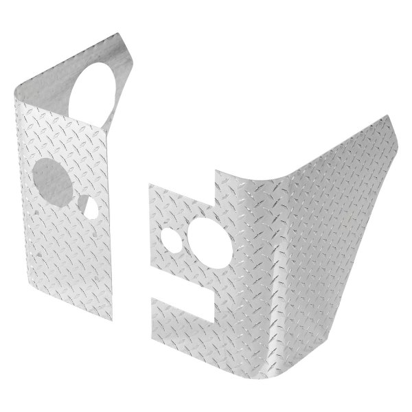 Warrior® - Diamond Plate Aluminum Rear Corners with LED Cut Out