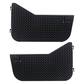 Warrior® - Black Diamond Plate Front Half Doors with Paddle Handles