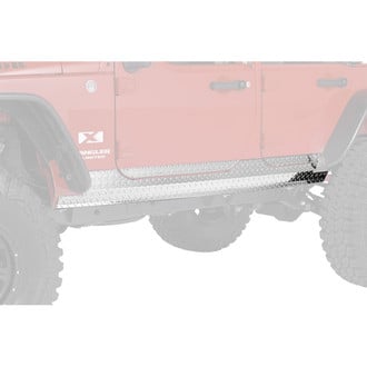 Warrior® - Diamond Plate Side Plates with Front Cut Out and 5" Lower Factory Door Plates