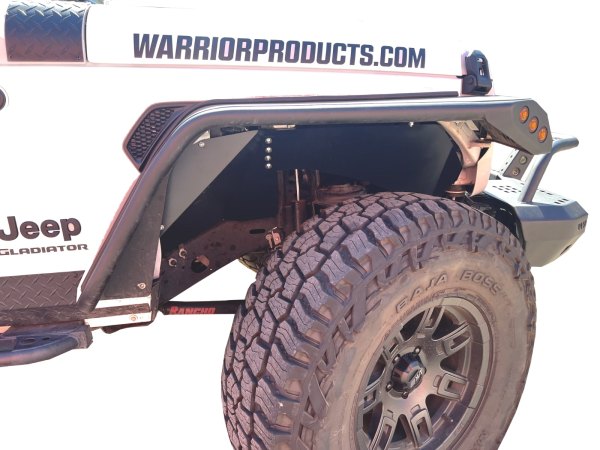Warrior® - Smooth Black Steel Front Inner Fenders