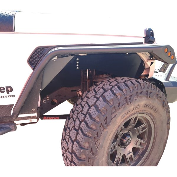 Warrior® - Smooth Black Steel Front Inner Fenders