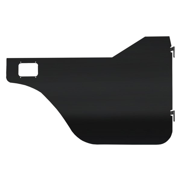 Warrior® - Smooth Black Steel Half Doors with Rotary Style Paddle