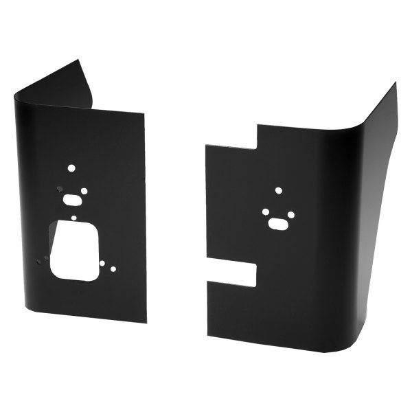 Warrior® - Smooth Black Steel Rear Corners with Holes