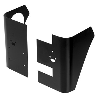 Warrior® - Smooth Black Rear Corners with Holes