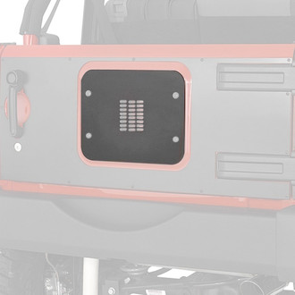 Warrior® - Smooth Black Inner Tailgate Cover with 3rd Brake Light Kit