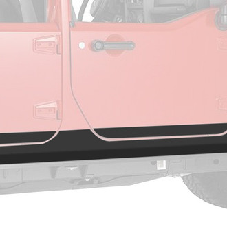 Warrior® - Smooth Black Side Plates with Front Cut Out and 5" Lower Factory Door Plates