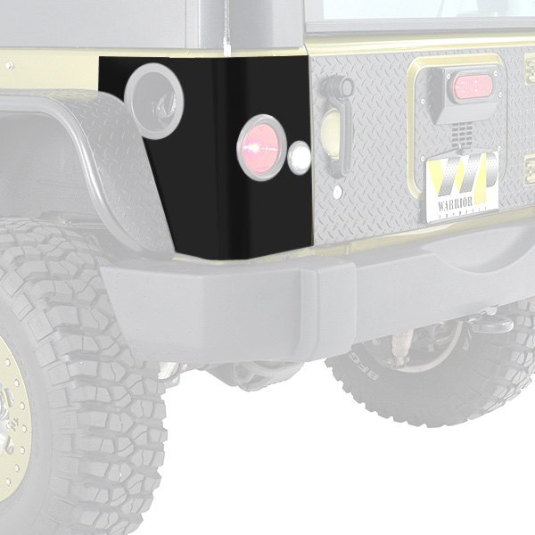 Warrior® - Smooth Black Steel Rear Corners with LED Cut Out