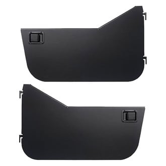 Warrior® - Smooth Black Front Half Doors with Paddle Handles
