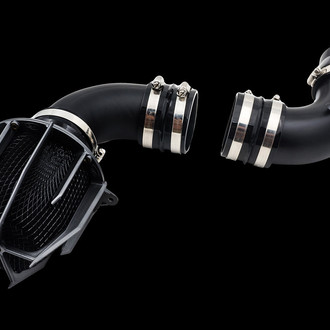 Weapon-R® - Stealth Dragon Aluminum Flat Black Short Ram Air Intake System with Black Filter